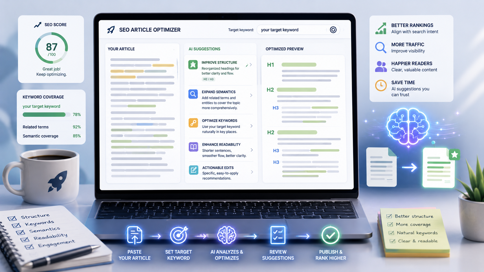 New: SEO Article Optimizer — turn an existing draft into a search-ready article