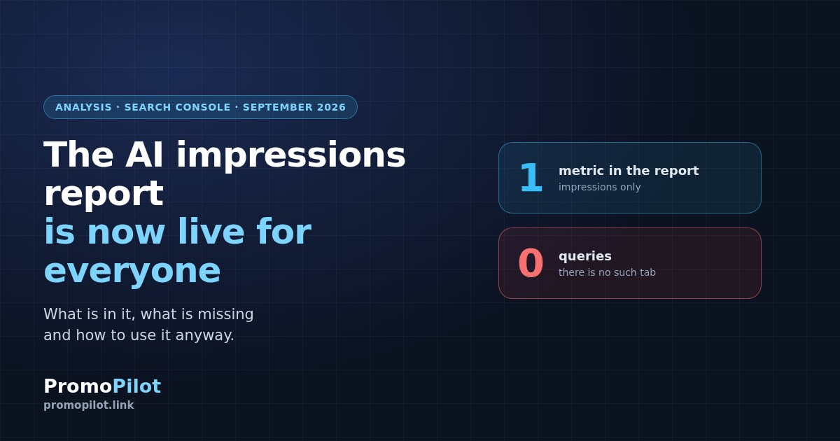 The Generative AI report in Search Console: what is in it, what is not, and how to use it